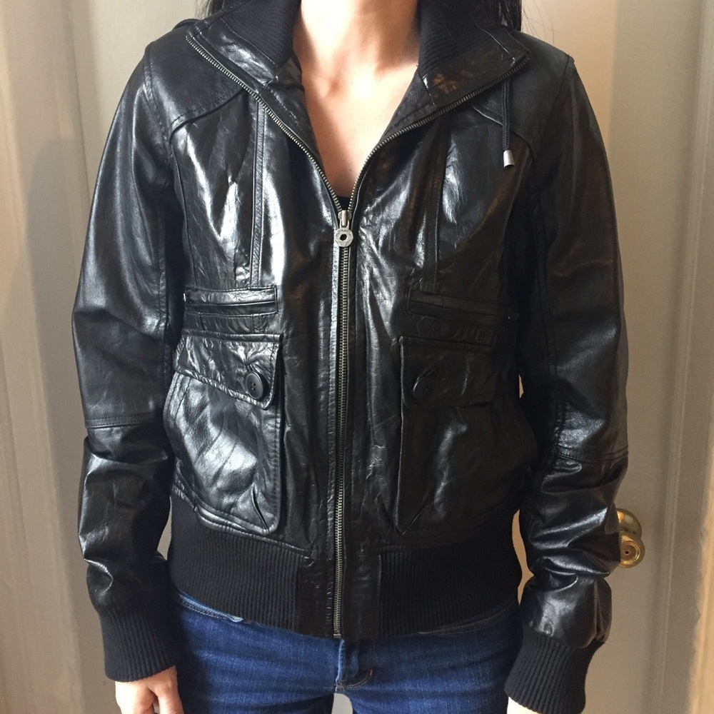 Bershka Black Leather Jacket